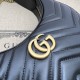 Replica Mini borsa a forma di mezzaluna Gucci GG Marmont 699514 nera