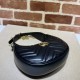 Replica Mini borsa a forma di mezzaluna Gucci GG Marmont 699514 nera