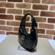 Replica Mini borsa a forma di mezzaluna Gucci GG Marmont 699514 nera