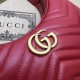 Replica Mini borsa a forma di mezzaluna Gucci GG Marmont 699514 rossa