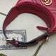 Replica Mini borsa a forma di mezzaluna Gucci GG Marmont 699514 rossa