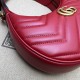 Replica Mini borsa a forma di mezzaluna Gucci GG Marmont 699514 rossa