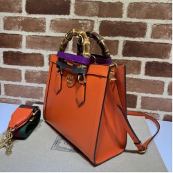 Replica Borsa tote piccola Gucci Diana 702721 Arancione
