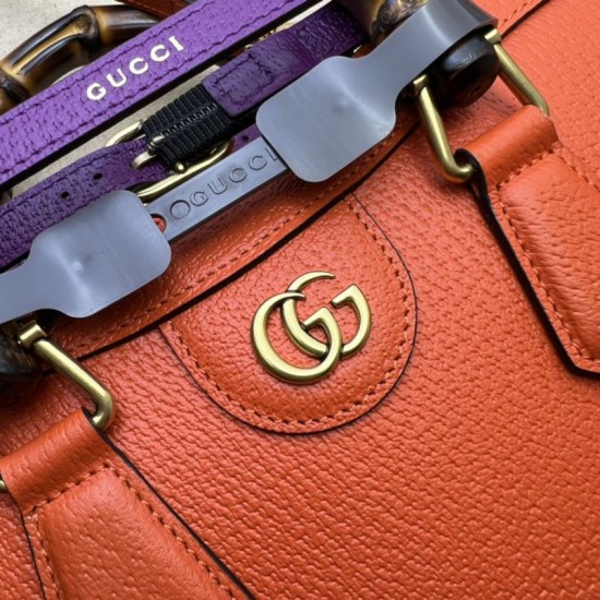 Replica Borsa tote piccola Gucci Diana 702721 Arancione