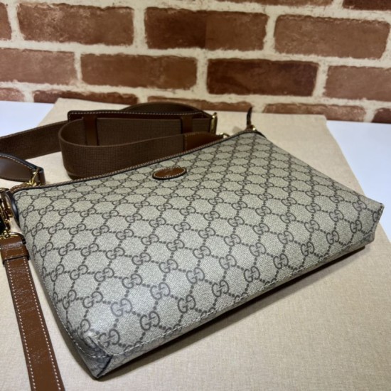 Replica Borsa Messenger Gucci con Interlocking G ‎726833 Marrone
