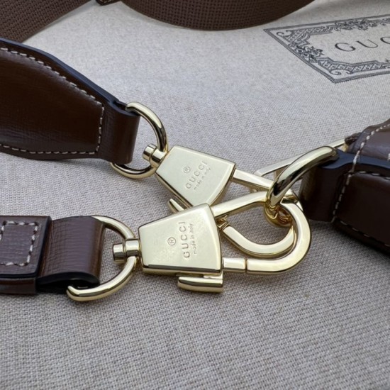 Replica Borsa Messenger Gucci con Interlocking G ‎726833 Marrone