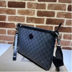 Replica Borsa Messenger Gucci con Interlocking G ‎726833 Nera