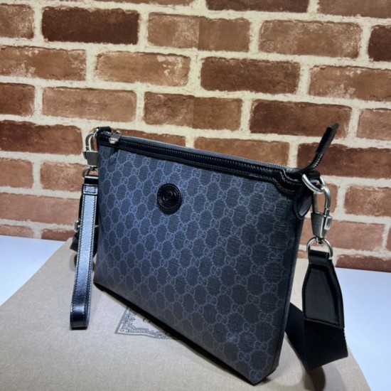 Replica Borsa Messenger Gucci con Interlocking G ‎726833 Nera