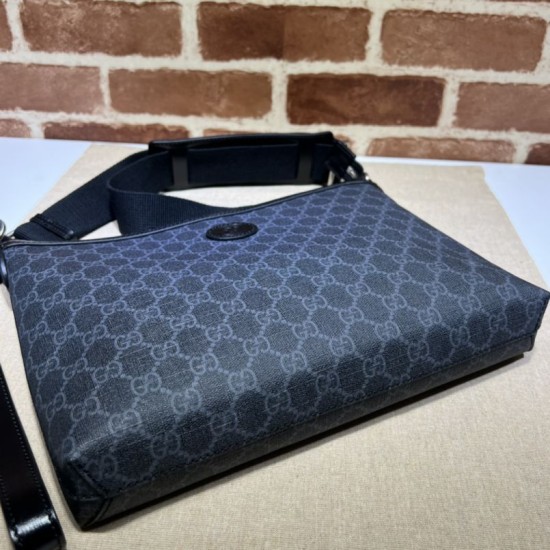 Replica Borsa Messenger Gucci con Interlocking G ‎726833 Nera