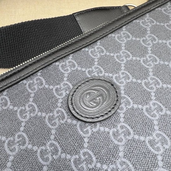 Replica Borsa Messenger Gucci con Interlocking G ‎726833 Nera