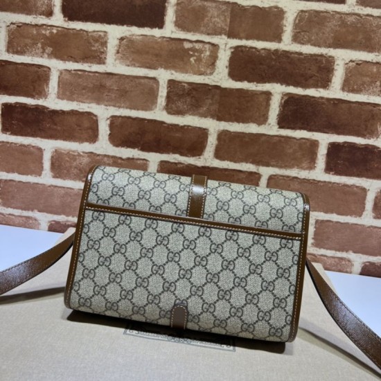 Replica Borsa messenger Gucci GG con Interlocking G 745679 Marrone Replica Borsa messenger Gucci GG con Interlocking G 745679 Marrone