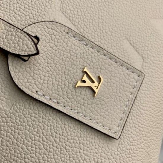Replica Borsa Louis Vuitton Trianon PM Monogram Empreinte M46503 Bianca