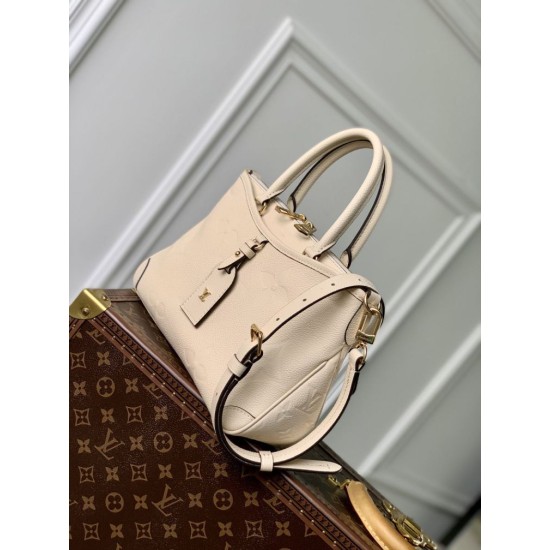 Replica Borsa Louis Vuitton Trianon PM Monogram Empreinte M46503 Bianca