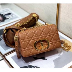 Replica Christian Dior Piccola Borsa Caro Cannage Pelle Di Vitello Marrone