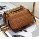 Replica Christian Dior Piccola Borsa Caro Cannage Pelle Di Vitello Marrone