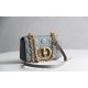 Replica Borsa Caro piccola Christian Dior Cannage in pelle di vitello blu nuvola