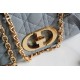 Replica Borsa Caro piccola Christian Dior Cannage in pelle di vitello blu nuvola