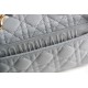 Replica Borsa Caro piccola Christian Dior Cannage in pelle di vitello blu nuvola
