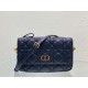 Replica Christian Dior Caro Pouch Cannage in pelle di vitello nera
