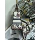 Replica Borsa Christian Dior Medium Lady D-Lite Jardin Botanique Ricamo Bianco