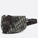 Replica Christian Dior Saddle Men Pouch Dior Oblique Jacquard Beige / Nero