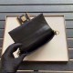 Replica Borsa con motivo FF Mini Baguette Fendi nera