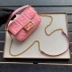 Replica Borsa Fendi Mini Baguette Motivo FF Rosa