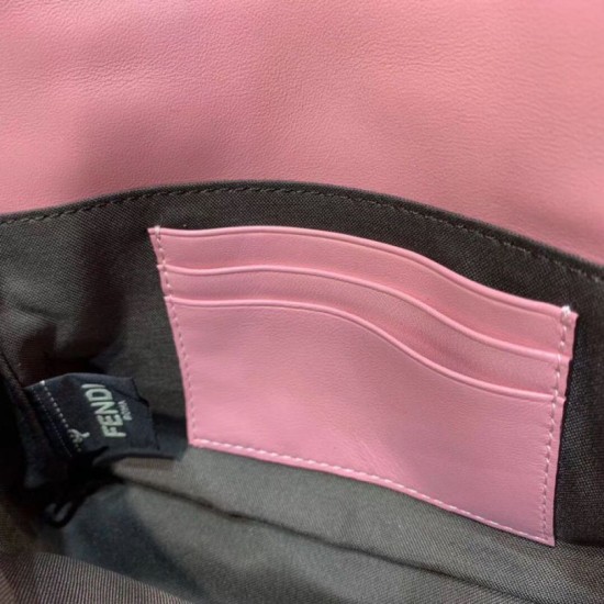 Replica Borsa Fendi Mini Baguette Motivo FF Rosa