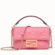 Replica Borsa Fendi Mini Baguette Motivo FF Rosa