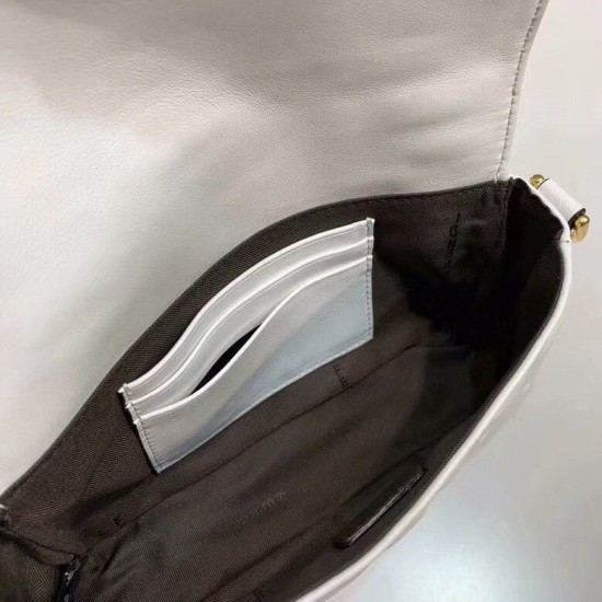 Replica Borsa Fendi Mini Baguette Motivo FF Bianca