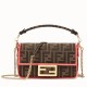 Replica Borsa Mini Baguette Fendi Tessuto FF Con Finiture Fucsia