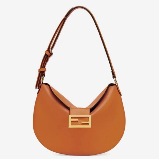 Replica Borsa Hobo Croissant Piccola Fendi Marrone