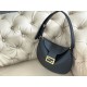 Replica Fendi Piccola Borsa Hobo Croissant Nera