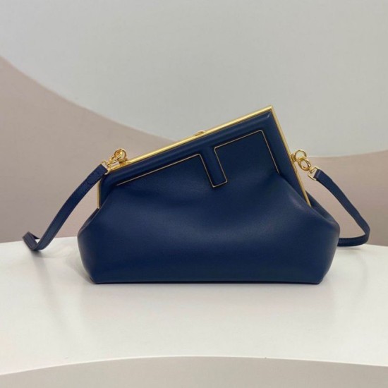 Replica Fendi Prima Borsa Piccola Blu Scuro