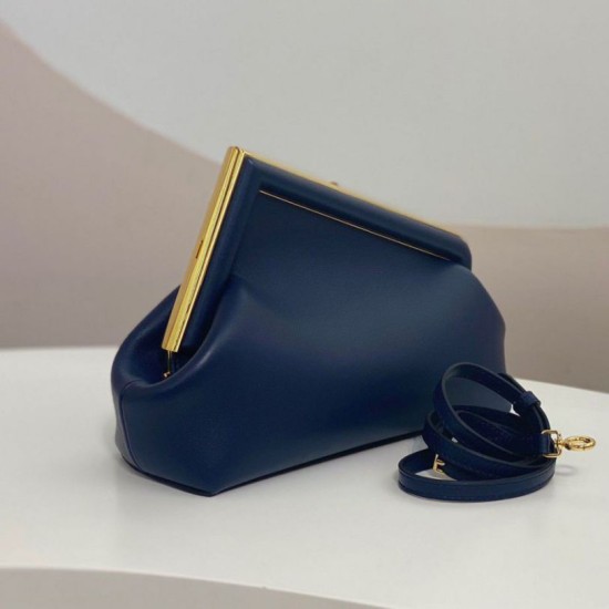 Replica Fendi Prima Borsa Piccola Blu Scuro