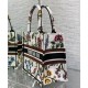 Replica Christian Dior Small Dior Book Tote Bianco Multicolor Ricamo Dior Petites Fleurs