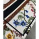 Replica Christian Dior Small Dior Book Tote Bianco Multicolor Ricamo Dior Petites Fleurs