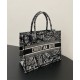 Replica Christian Dior Medium Dior Book Tote Borsa con motivo Plan de Paris ricamato nera