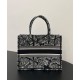 Replica Christian Dior Medium Dior Book Tote Borsa con motivo Plan de Paris ricamato nera