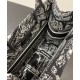 Replica Christian Dior Medium Dior Book Tote Borsa con motivo Plan de Paris ricamato nera