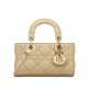 Replica Borsa Christian Dior Micro Lady d-Joy Latte Patent Cannage Vitello Albicocca