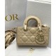 Replica Borsa Christian Dior Micro Lady d-Joy Latte Patent Cannage Vitello Albicocca