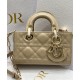 Replica Borsa Christian Dior Micro Lady d-Joy Latte Patent Cannage Vitello Albicocca