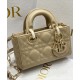 Replica Borsa Christian Dior Micro Lady d-Joy Latte Patent Cannage Vitello Albicocca