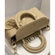 Replica Borsa Christian Dior Micro Lady d-Joy Latte Patent Cannage Vitello Albicocca