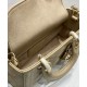 Replica Borsa Christian Dior Micro Lady d-Joy Latte Patent Cannage Vitello Albicocca