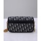 Replica Christian Dior 30 Montaigne Avenue Bag Box pelle di vitello blu scuro