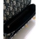 Replica Christian Dior 30 Montaigne Avenue Bag Box pelle di vitello blu scuro