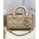 Replica Borsa Christian Dior Small Lady D-Joy Latte Patent Cannage Vitello Albicocca