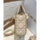 Replica Borsa Christian Dior Small Lady D-Joy Latte Patent Cannage Vitello Albicocca